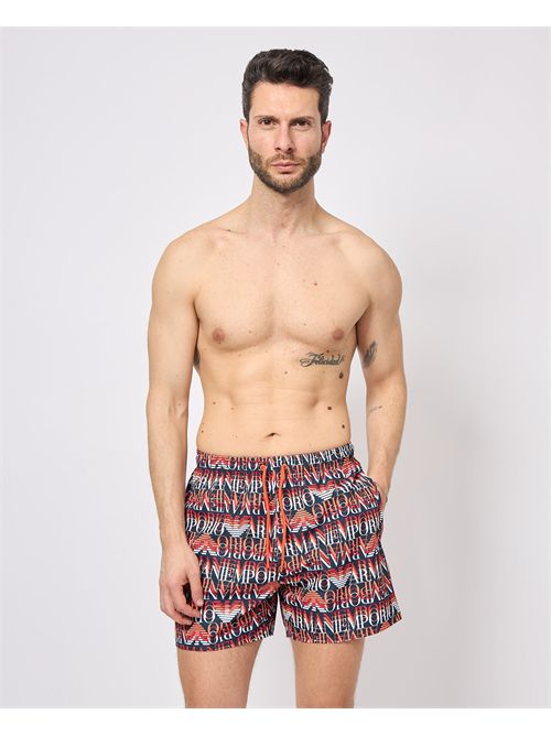 Costume da mare Emporio Armani con logo all-over EMPORIO ARMANI | EM000583-AF12338FB057